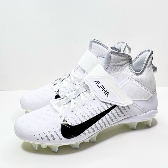 Nike Alpha Menace Pro 2 Mid Men’s Cleat White and Black Size 11.5 - Picture 6 of 12